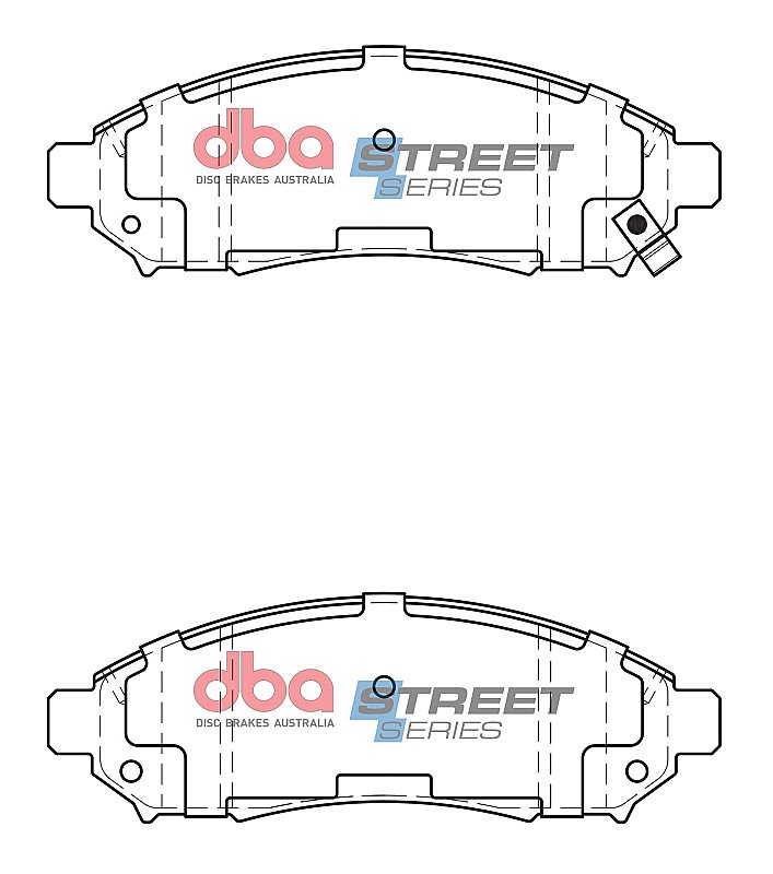 DBA Street Series Ceramic Brake Pads 163.7mm x 55.2mm DB1835SS - Front