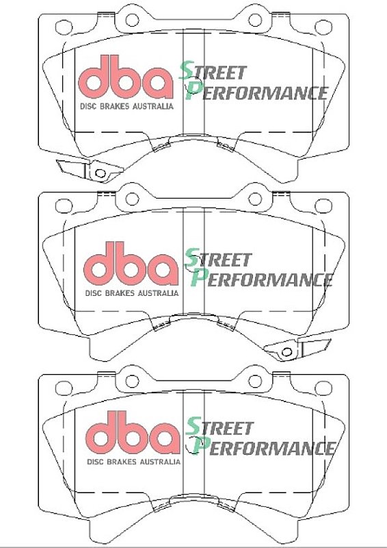DBA Street Performance Brake Pads 143.6mm x 83mm DB1838SP - Front
