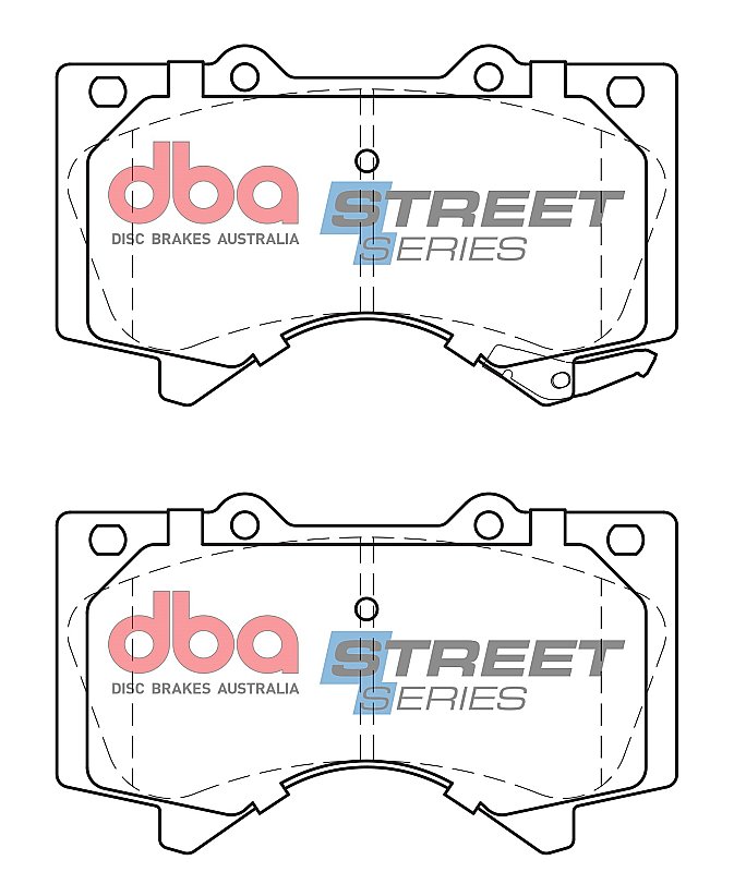 DBA Street Series Semi-Metallic Brake Pads 143.8mm x 83.5mm DB1838SS - Front