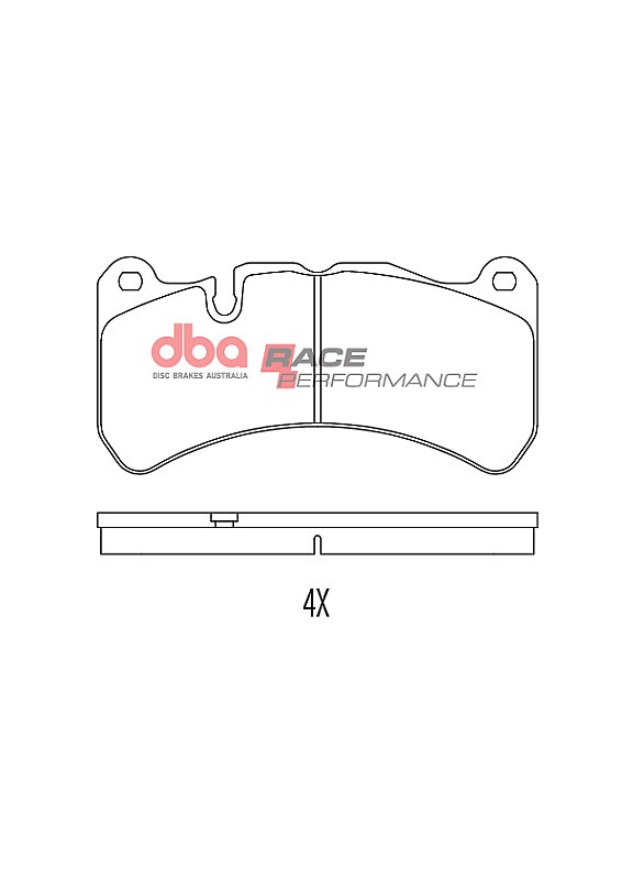 DBA Race Performance Brake Pads 162mm x 81.4mm DB1845RP - Front
