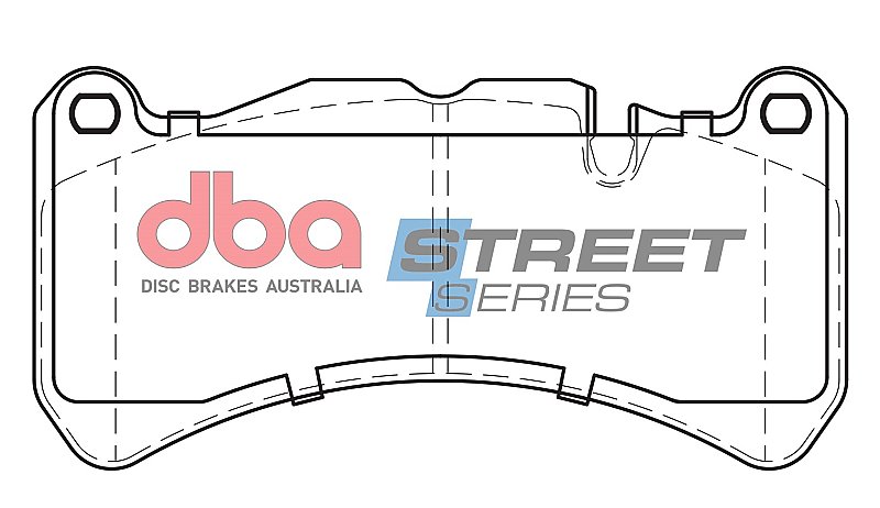 DBA Street Series Ceramic Brake Pads 164.6mm x 81.4mm DB1845SS - Front