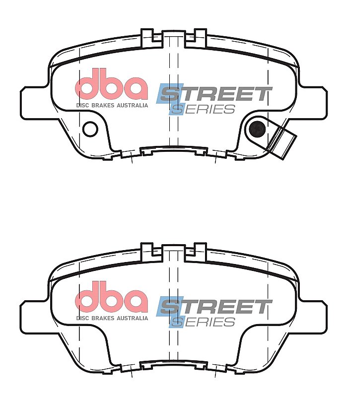 DBA Street Series Ceramic Brake Pads 108.8mm x 46.4mm DB1847SS - Rear