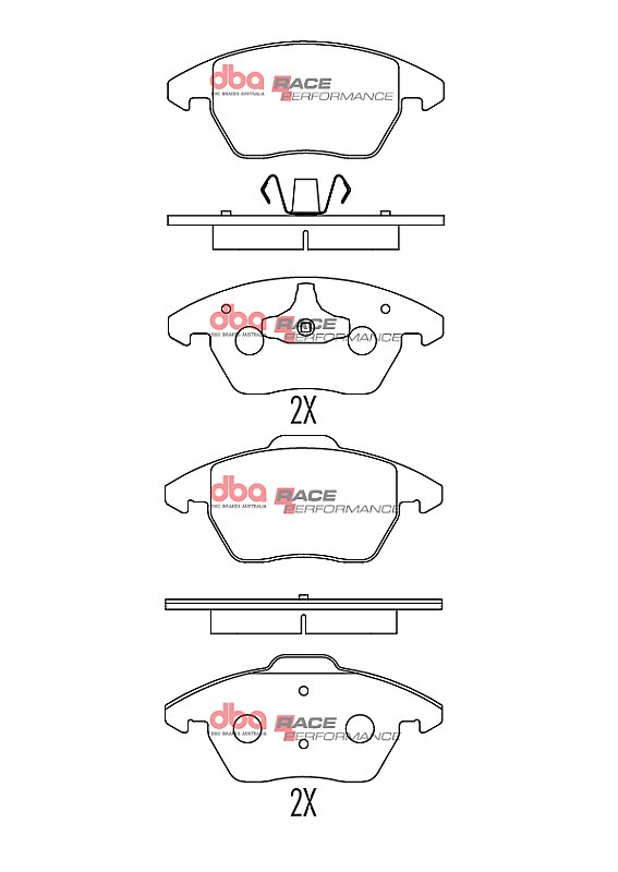 Front DBA Brake Pads Race Performance to fit Audi VW Skoda