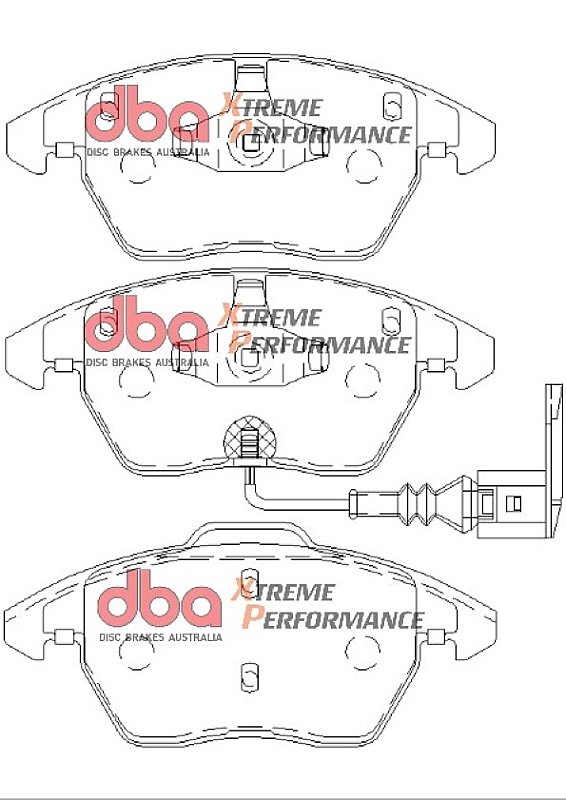 DBA Brake Kit - 4000 Series T3 Slotted & Xtreme Performance Brake Pads (2x DBA42806S + DB1849XP) DBA42806S-1849XP