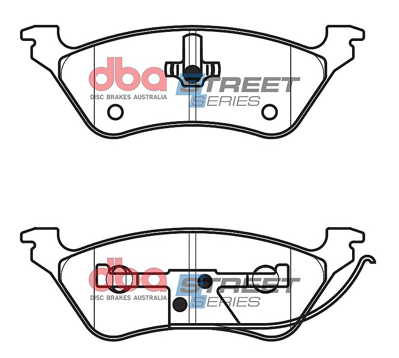 DBA Street Series Ceramic Brake Pads 155.5mm x 50.8mm DB1853SS - Rear