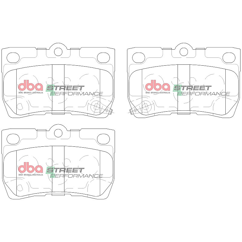 DBA Street Performance Brake Pads 88.2mm x 58.2mm DB1854SP - Rear
