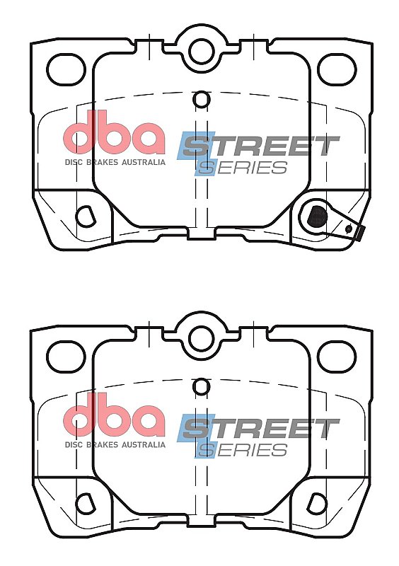 DBA Street Series Ceramic Brake Pads 88.2mm x 58.2mm DB1854SS - Rear