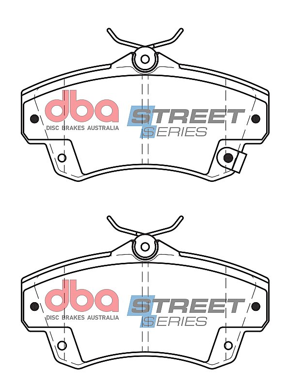 DBA Street Series Ceramic Brake Pads 124.2mm x 64.6mm DB1855SS - Front