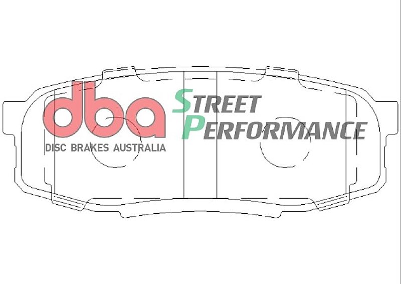 DBA Street Performance Brake Pads 116.3mm x 44.5mm DB1857SP - Rear