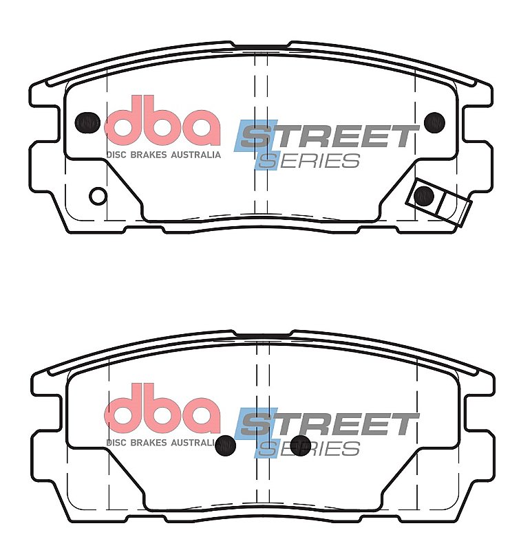 DBA Street Series Ceramic Brake Pads 110.7mm x 45.7mm DB1862SS - Rear