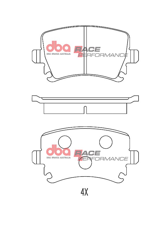 DBA Race Performance Brake Pads 105.4mm x 55.8mm DB1865RP - Rear
