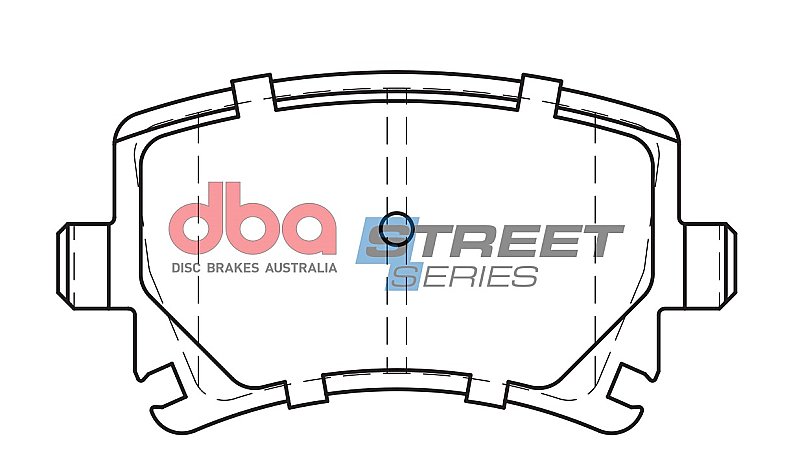 DBA Street Series Ceramic Brake Pads 105.4mm x 55.8mm DB1865SS - Rear