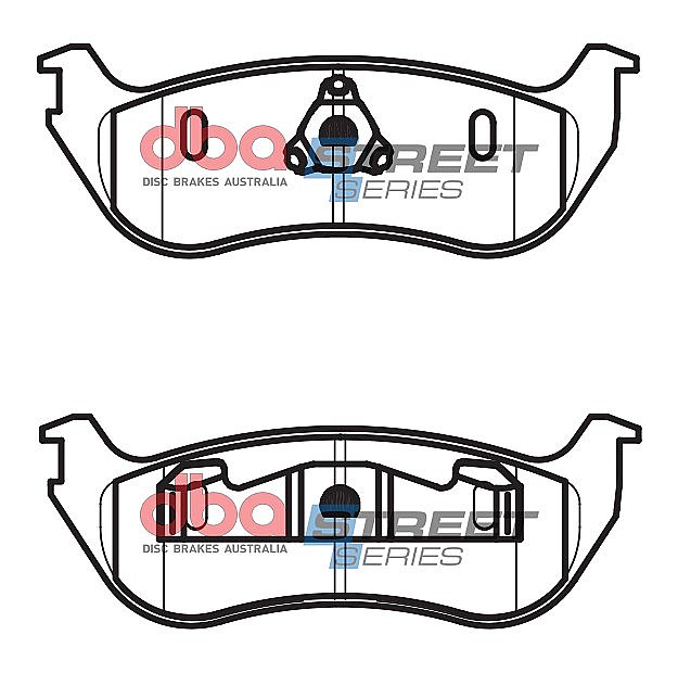 DBA Street Series Ceramic Brake Pads 140.5mm x 49.3mm DB1906SS - Rear