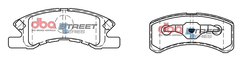 DBA Street Series Ceramic Brake Pads 121.8/91.8mm x 44.7/43.9mm DB1912SS - Front