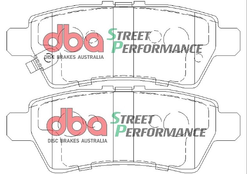DBA Street Performance Brake Pads 110.6mm x 41.4mm DB1919SP - Rear