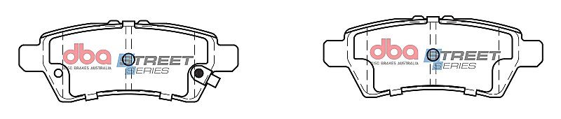 DBA Street Series Ceramic Brake Pads 110.6mm x 40.9mm DB1919SS - Rear
