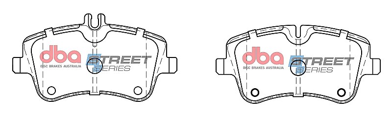 DBA Street Series Ceramic Brake Pads 131.1/131.1mm x 69.9/62.3mm DB1921SS - Front