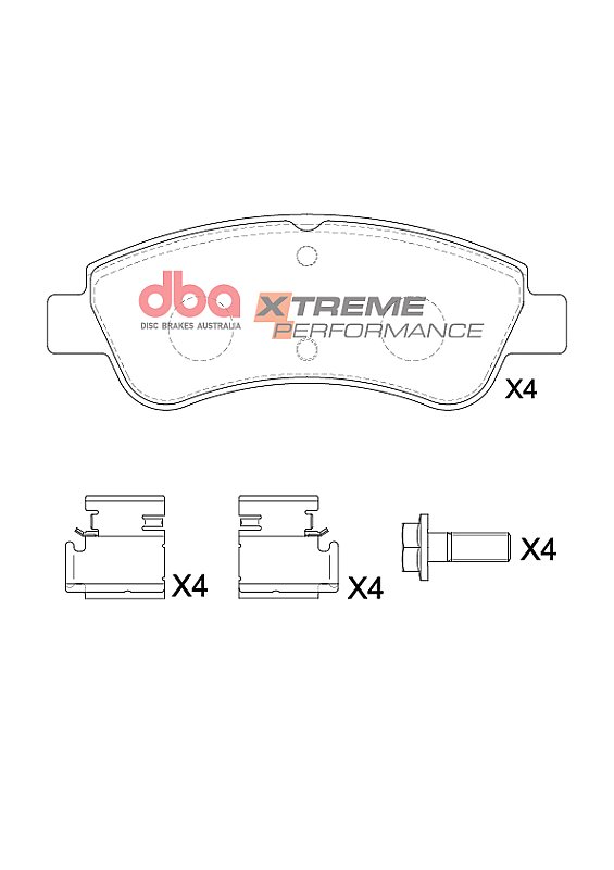 DBA Xtreme Performance Brake Pads 136.9mm x 52mm DB1923XP - Front