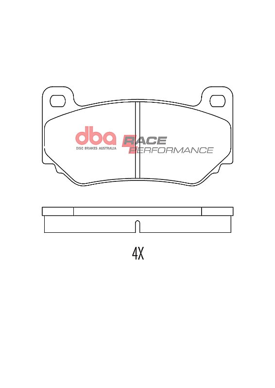 DBA Race Performance Brake Pads 113.4mm x 59.2mm DB1934RP - Rear