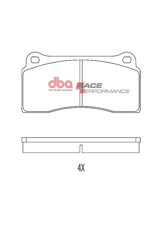 DBA Race Performance Brake Pads 131.5mm x 67mm DB1935RP - Rear