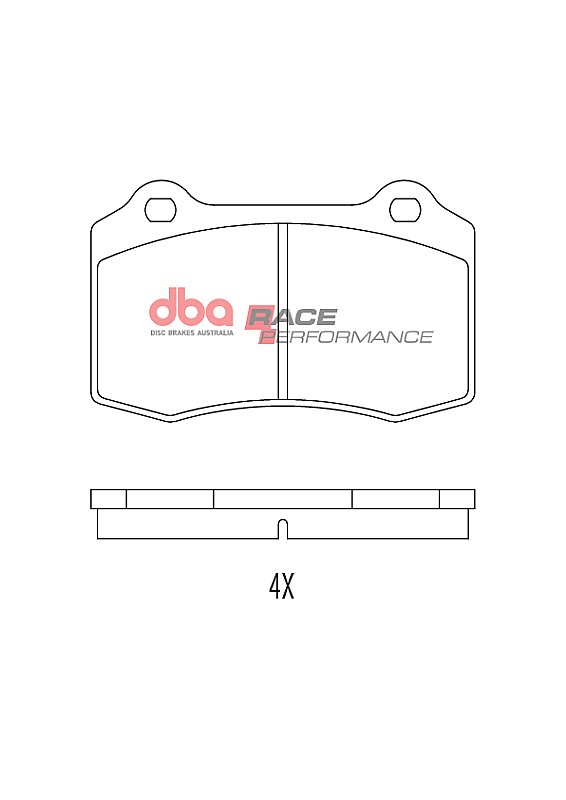DBA Race Performance Brake Pads 109.7mm x 69mm DB1936RP - Rear