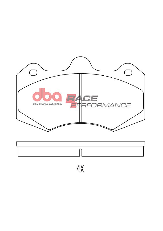 DBA Race Performance Brake Pads 149.1mm x 86.4mm DB1937RP - Front