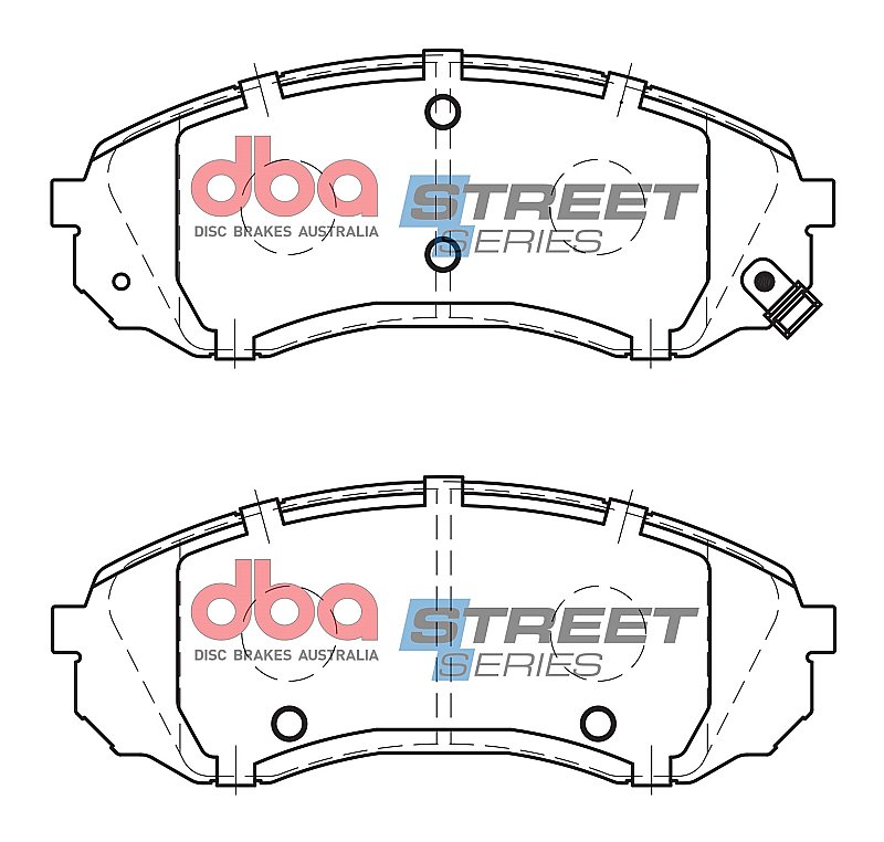 DBA Street Series Semi-Metallic Brake Pads 164.6mm x 63.5mm DB1940SS - Front