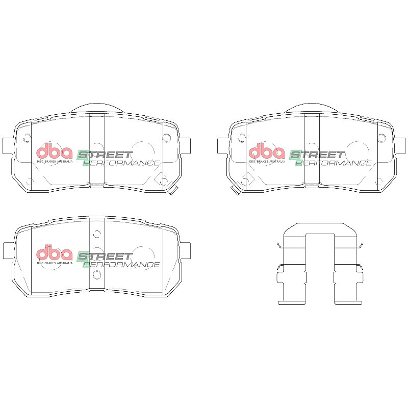 DBA Street Performance Brake Pads 110.6mm x 47.8mm DB1957SP - Rear