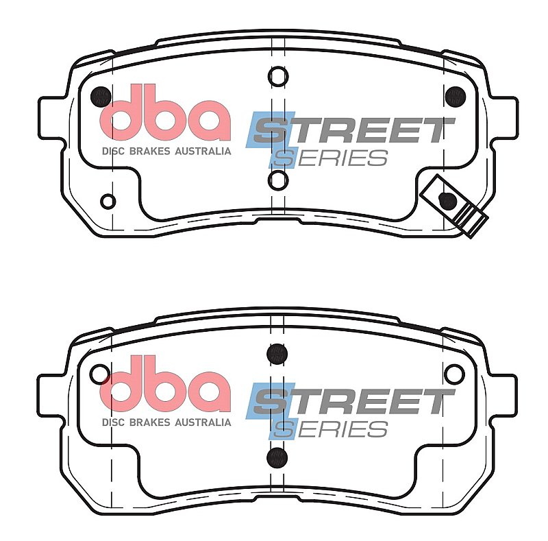 DBA Street Series Semi-Metallic Brake Pads 110.6mm x 47.8mm DB1957SS - Rear