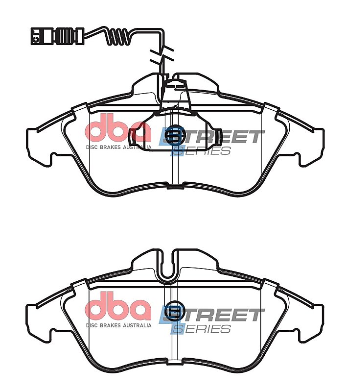 DBA Street Series Semi-Metallic Brake Pads 156.5mm x 64.6mm DB1959SS - Front