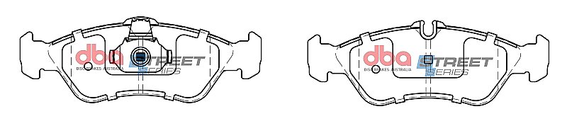 DBA Street Series Semi-Metallic Brake Pads 156.5mm x 55.4mm DB1960SS - Rear