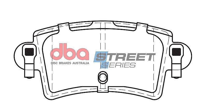 DBA Street Series Semi-Metallic Brake Pads 115.8mm x 51.4mm DB1964SS - Rear