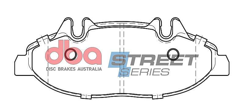 DBA Street Series Semi-Metallic Brake Pads 164.8mm x 61.3mm DB1965SS - Rear