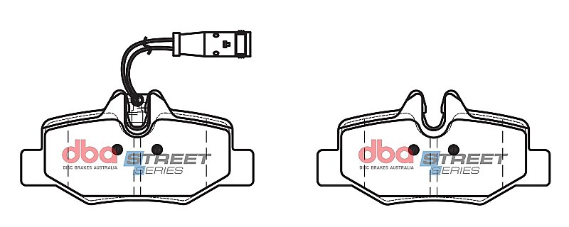 DBA Street Series Semi-Metallic Brake Pads 101.6mm x 50.1mm DB1966SS - Front