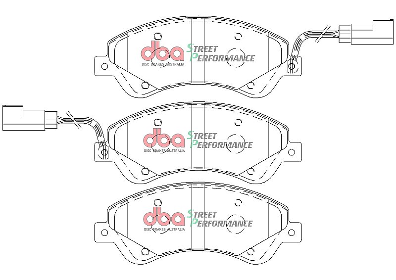 DBA Street Performance Brake Pads 164.8mm x 65.5mm DB1967SP - Front