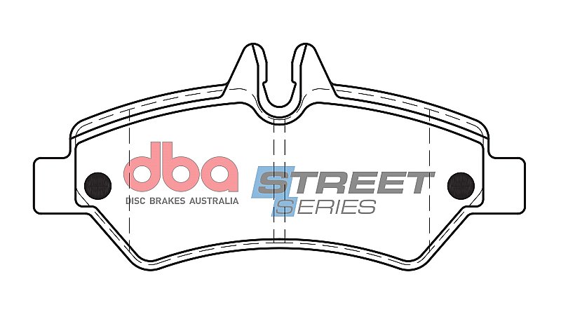 DBA Street Series Semi-Metallic Brake Pads 136.9mm x 63mm DB1972SS - Rear
