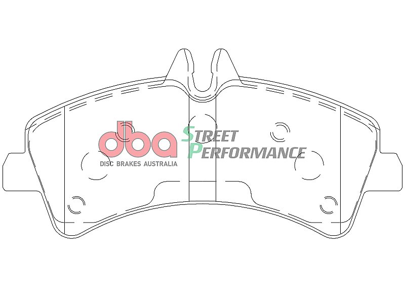 DBA Street Performance Brake Pads 164.9mm x 78.1mm DB1975SP - Rear