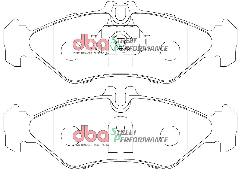 DBA Street Performance Brake Pads 141.4mm x 50mm DB1978SP - Rear