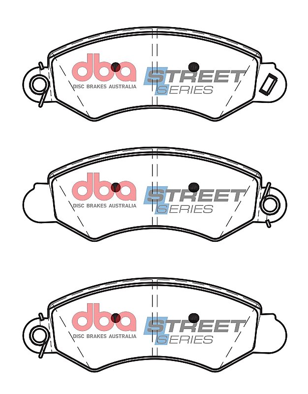 DBA Street Series Semi-Metallic Brake Pads 168.3mm x 59.9mm DB1982SS - Front