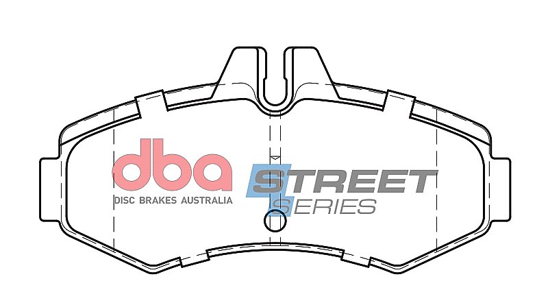 DBA Street Series Semi-Metallic Brake Pads 134.2mm x 64.5mm DB1986SS - Front