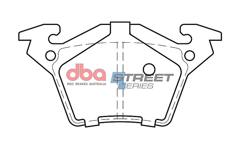 DBA Street Series Semi-Metallic Brake Pads 104.9mm x 52.6mm DB1987SS - Front