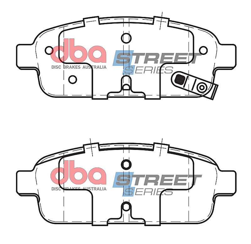DBA Street Series Ceramic Brake Pads 116.5mm x 42.6mm DB1990SS - Rear