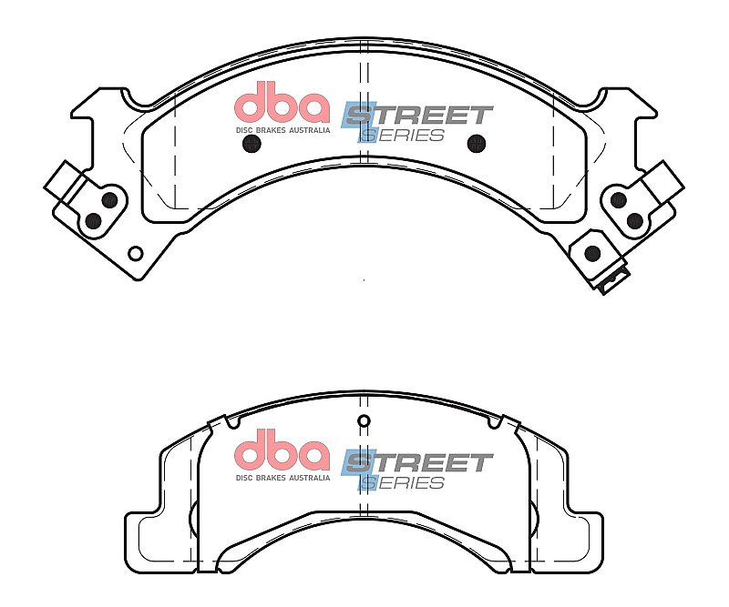 DBA Street Series Semi-Metallic Brake Pads 238.2/183.3mm x 93.1/69.6mm DB1993SS - Front