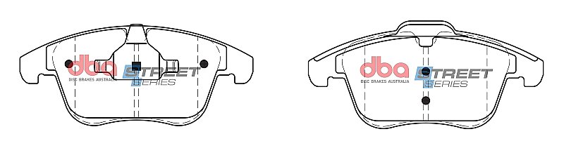 DBA Street Series Ceramic Brake Pads 155.3/156.4mm x 66.7/72mm DB1998SS - Front