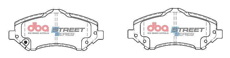DBA Street Series Ceramic Brake Pads 146.7mm x 63.5mm DB2002SS - Front