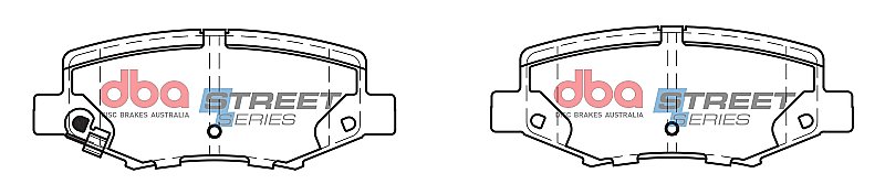 DBA Street Series Ceramic Brake Pads 116.5mm x 45.5mm DB2003SS - Rear
