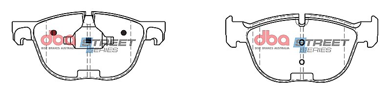 DBA Street Series Ceramic Brake Pads 171.2/170.2mm x 76.9/76.9mm DB2006SS - Front