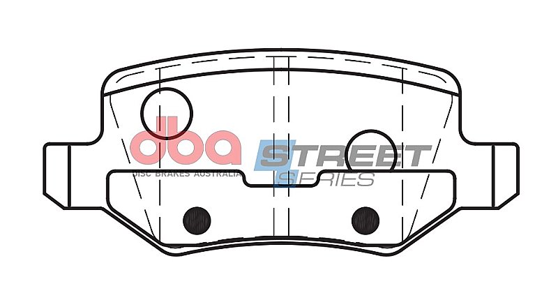 DBA Street Series Ceramic Brake Pads 95.5mm x 41.4mm DB2020SS - Rear