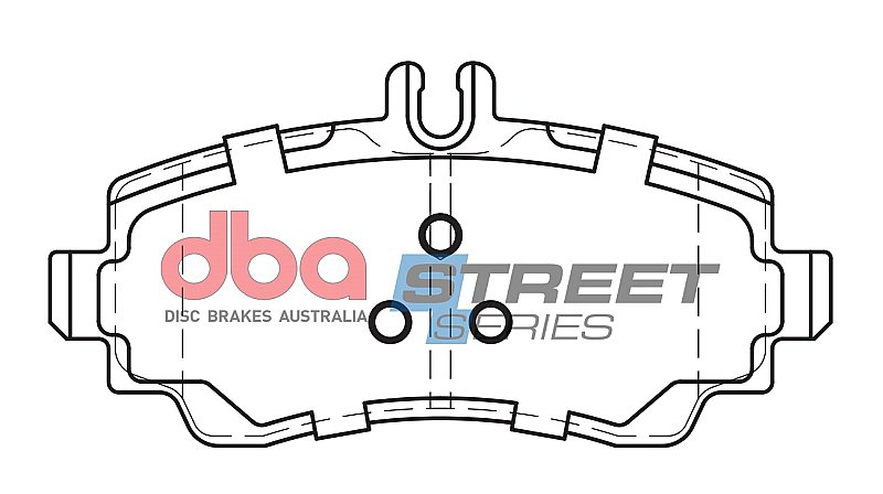 DBA Street Series Ceramic Brake Pads 116.5mm x 57.2mm DB2021SS - Front