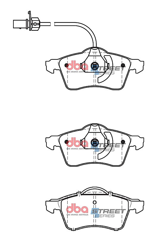 DBA Street Series Semi-Metallic Brake Pads 156.3mm x 68mm DB2031SS - Front